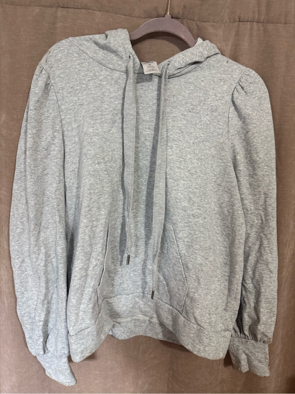 Gray Hooded Women’s Pullover Sweater